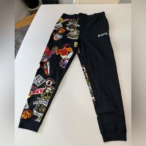 Bape Multicolor Graphic Sweatpants